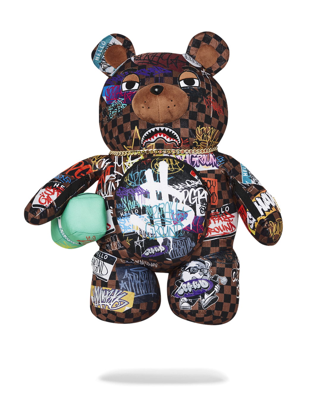 SHARKS IN PARIS THE RIZZ MONEYBEAR TEDDYBEAR BACKPACK